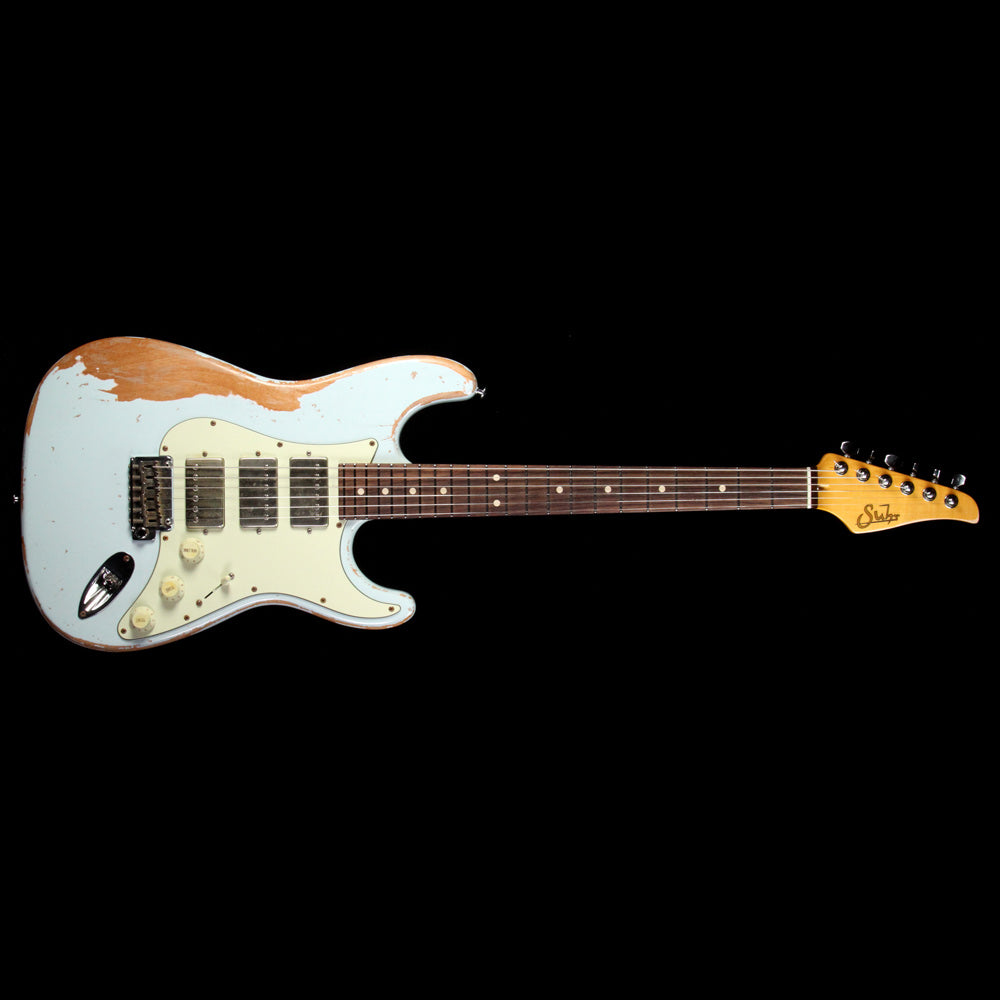 Used 2017 Suhr Classic Extreme Antique Triple Thornbucker Electric Guitar Sonic Blue — 2