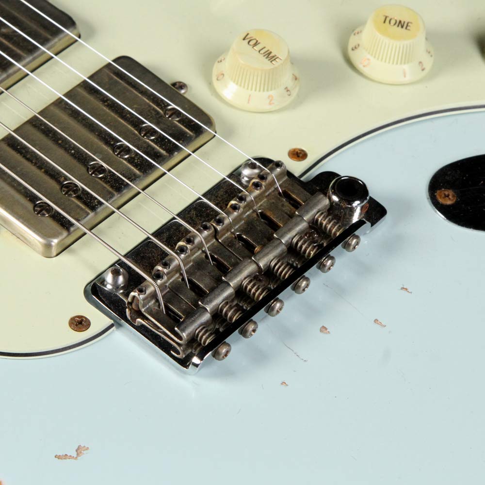 Used 2017 Suhr Classic Extreme Antique Triple Thornbucker Electric Guitar Sonic Blue — 4