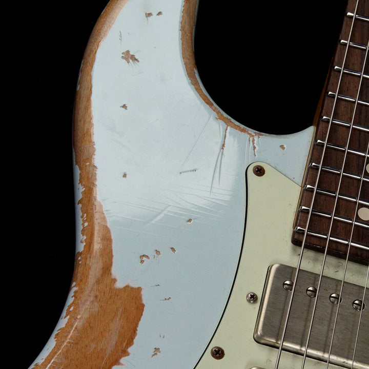 Used 2017 Suhr Classic Extreme Antique Triple Thornbucker Electric Guitar Sonic Blue