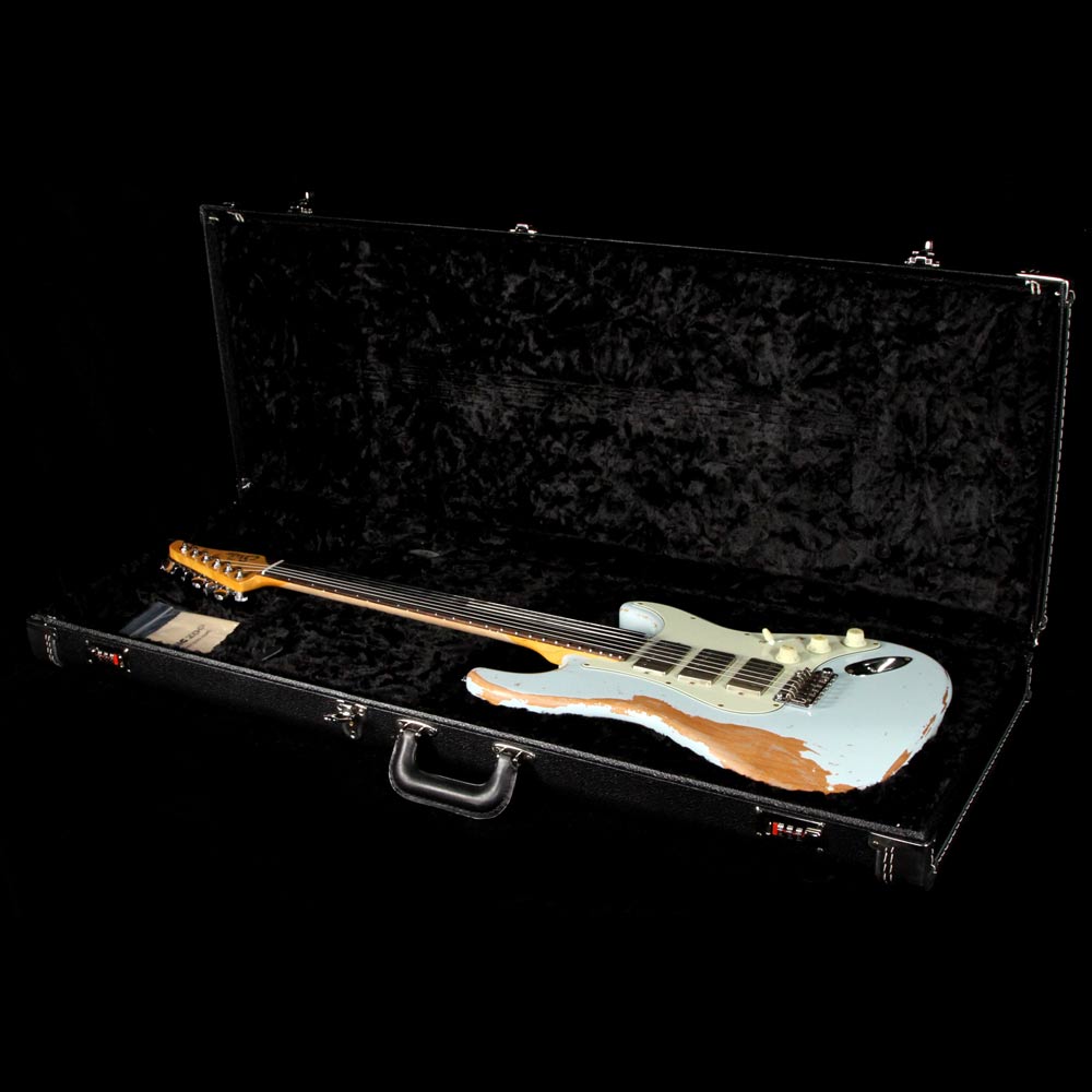 Used 2017 Suhr Classic Extreme Antique Triple Thornbucker Electric Guitar Sonic Blue — 9