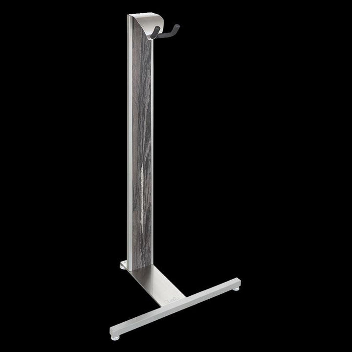 LSL Arc Guitar Stand Silver and Weathered Acacia