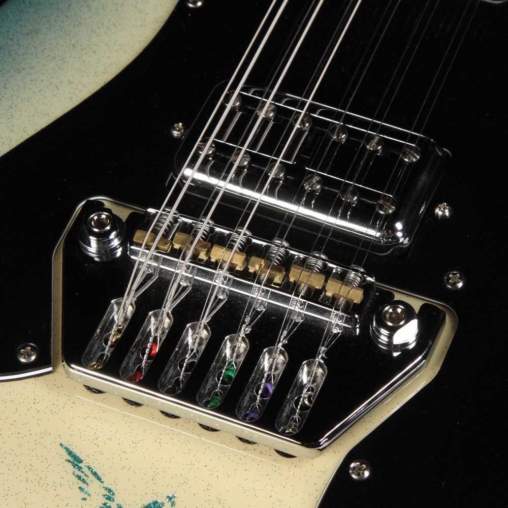 Ovation Glen Campbell Bluebird 12C Electric Guitar Creme to Blue Flake Burst — 4