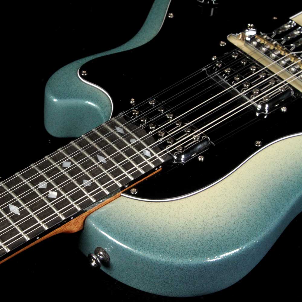 Ovation Glen Campbell Bluebird 12C Electric Guitar Creme to Blue Flake Burst — 7