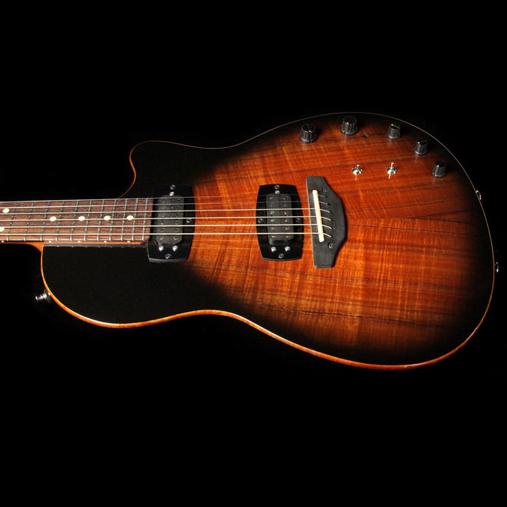 Used 2014 Tom Anderson Crowdster Plus 2 Acoustic Guitar Black Shaded Teardrop