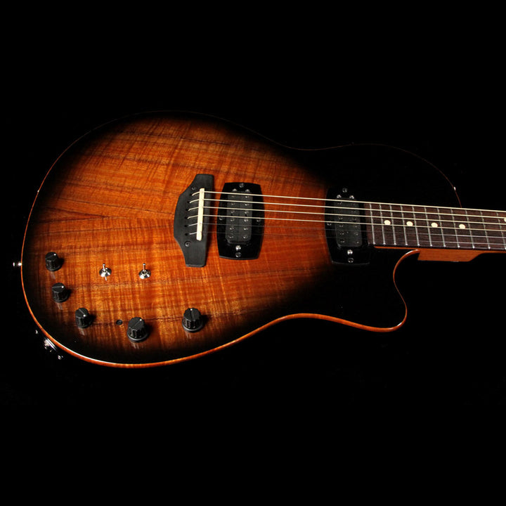 Used 2014 Tom Anderson Crowdster Plus 2 Acoustic Guitar Black Shaded Teardrop