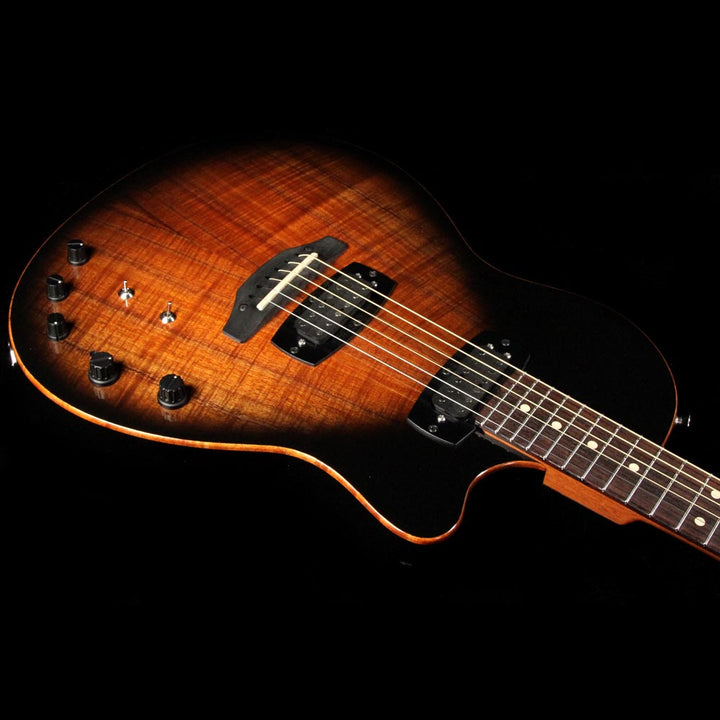 Used 2014 Tom Anderson Crowdster Plus 2 Acoustic Guitar Black Shaded Teardrop