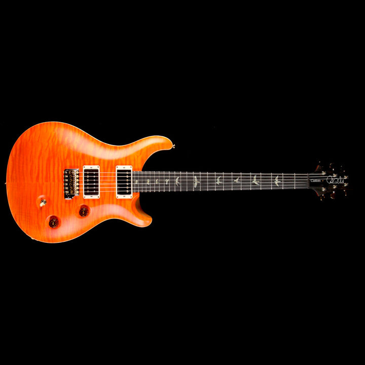 Used 2016 Paul Reed Smith Wood Library Custom 24 Fatback Electric Guitar Satin Koi Orange