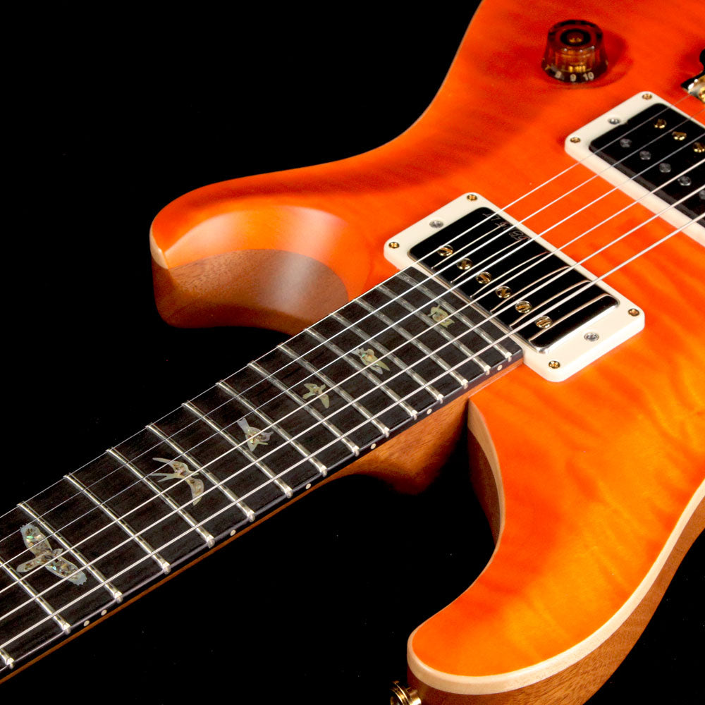 Used 2016 Paul Reed Smith Wood Library Custom 24 Fatback Electric Guitar Satin Koi Orange — 7
