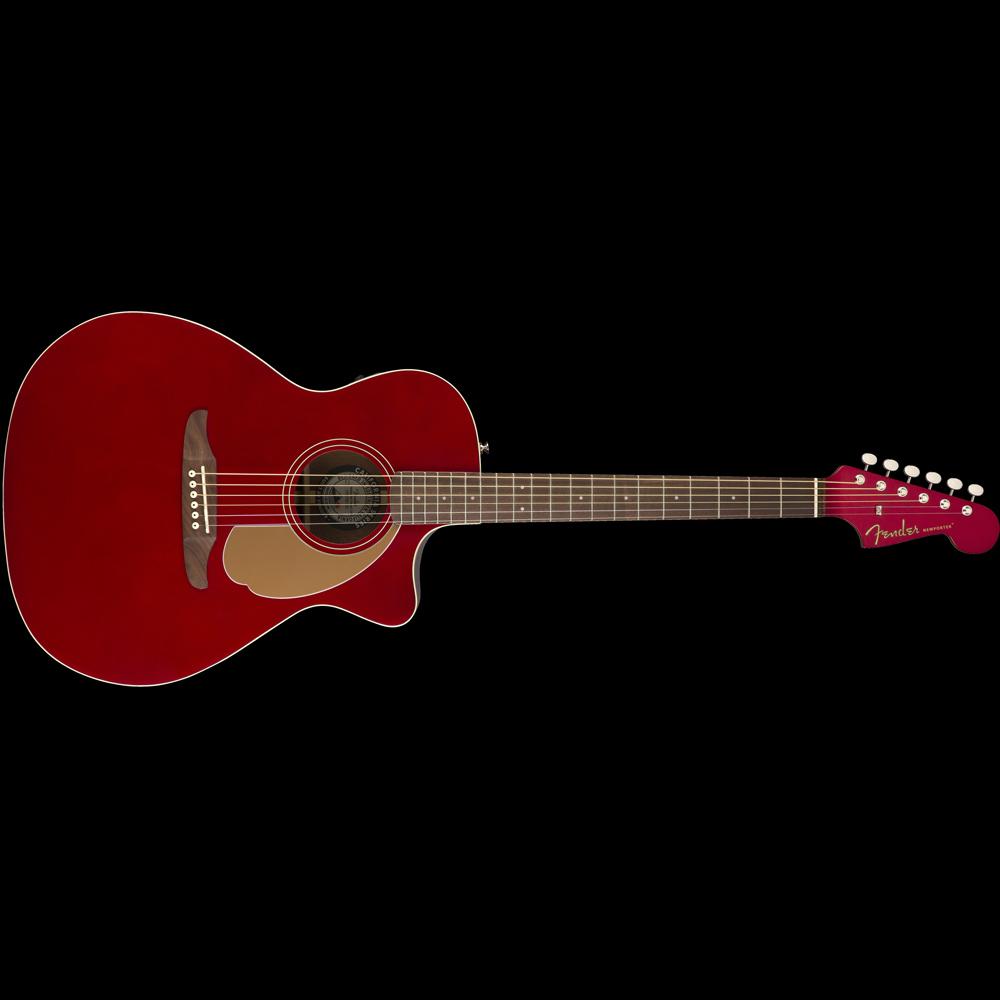 Fender California Series Newporter Player Acoustic Candy Apple Red