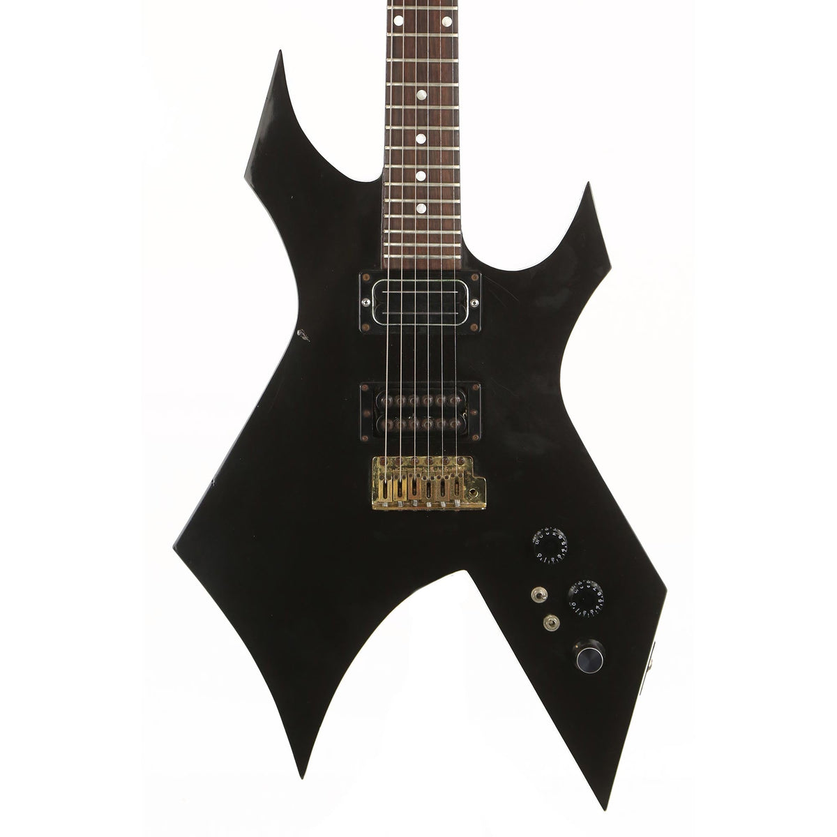 B.C. Rich USA Warlock Black with White Binding — 1