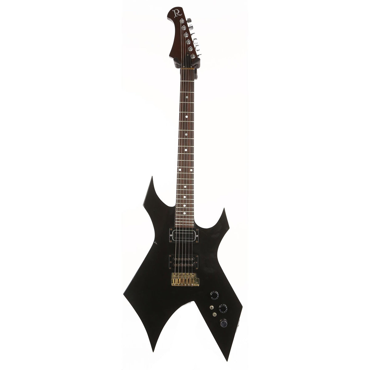 B.C. Rich USA Warlock Black with White Binding — 2
