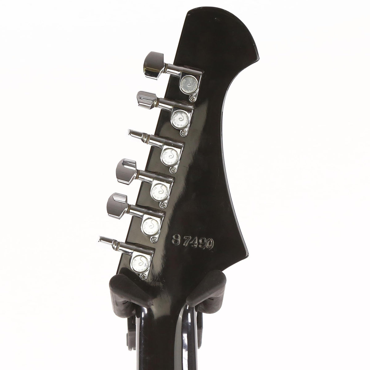 B.C. Rich USA Warlock Black with White Binding — 5