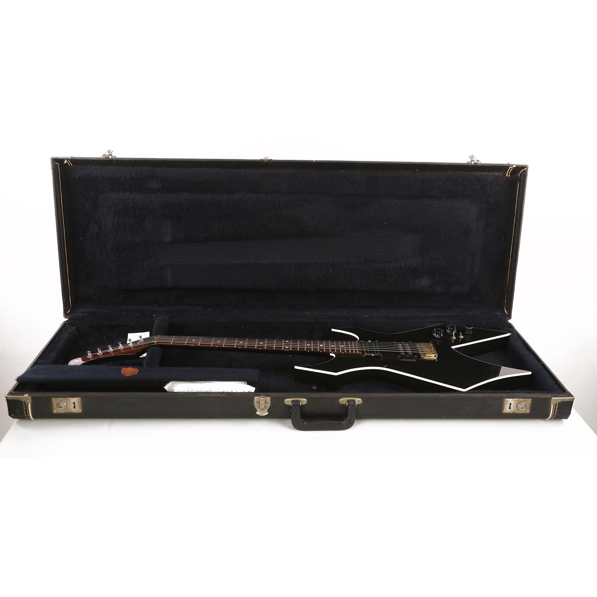 B.C. Rich USA Warlock Black with White Binding — 8