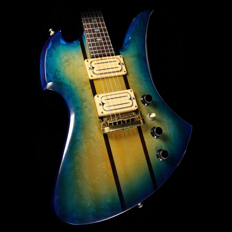 Used 1982 B.C. Rich Mockingbird  Electric Guitar Blue Green Burst — 1