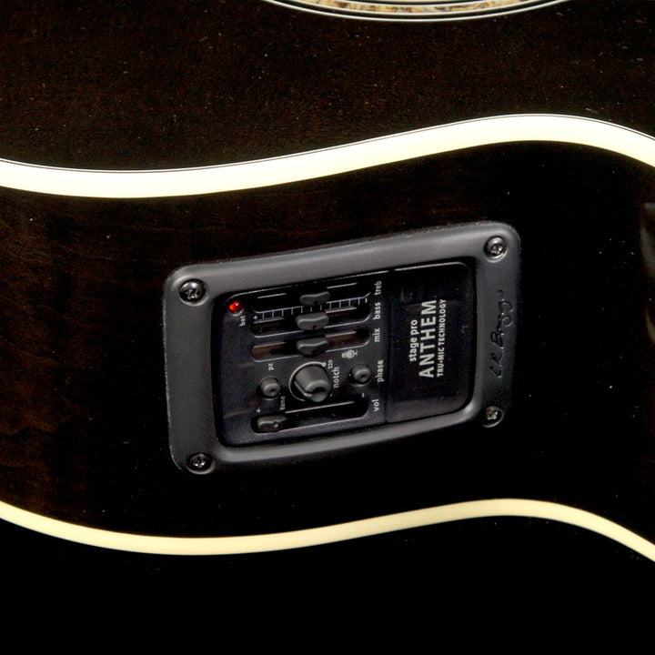 Used 2015 Gibson J-185 EC Hi-Performance Acoustic Guitar Trans Black