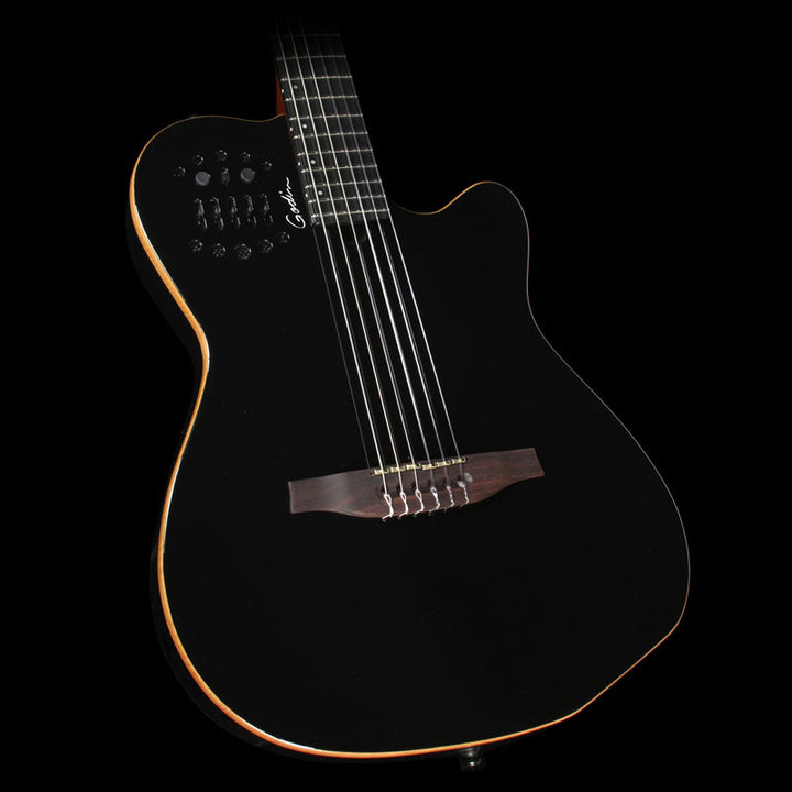 Used Godin ACS-SA Slim Nylon Electric Guitar Black Pearl