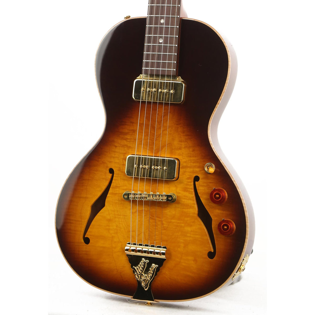 B&G Guitars Little Sister Crossroads P-90 Tobacco Burst — 6