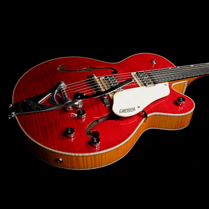 Gretsch Custom Shop G6118 135th Anniversary Masterbuilt Stephen Stern 2 Tone Dark Cherry over Amber Flame