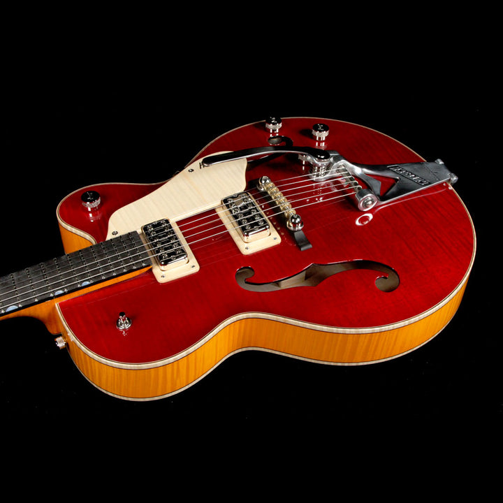 Gretsch Custom Shop G6118 135th Anniversary Masterbuilt Stephen Stern 2 Tone Dark Cherry over Amber Flame