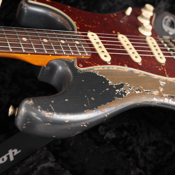Fender Custom Shop Music Zoo Ultimate Relic 1960 Stratocaster Masterbuilt Jason Smith Charcoal Frost Metallic