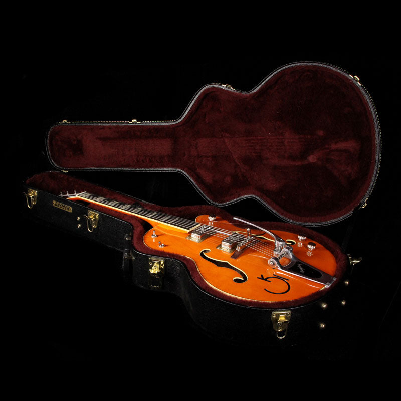 Used 2017 Gretsch G6120RHH Reverend Horton Heat Electric Guitar Orange Lacquer — 7