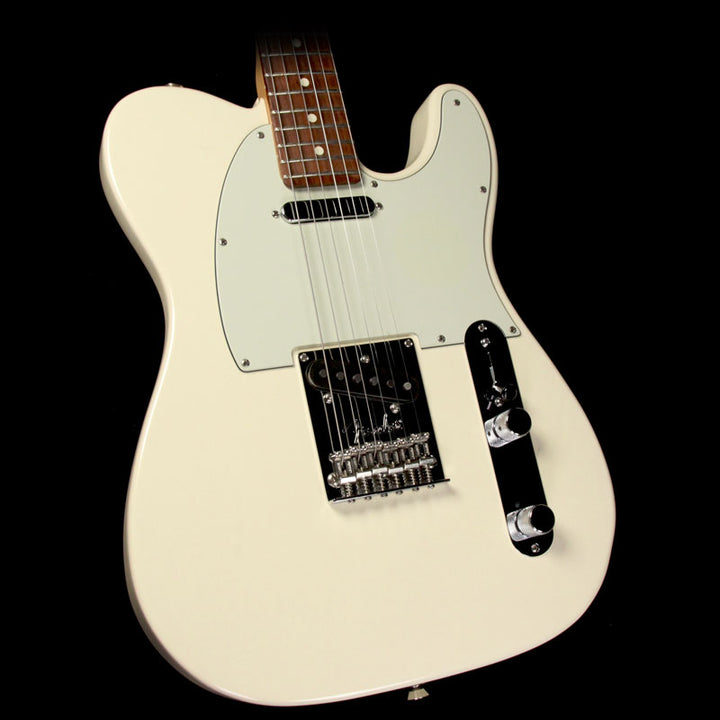 Used 2016 Fender Limited Edition Matching Headstock American Standard Telecaster Electric Guitar Olmypic White