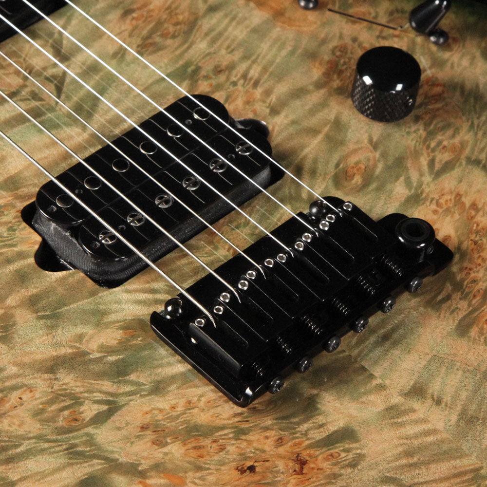 Suhr 2018 Select Modern Waterfall Burl Maple Electric Guitar Faded Green Small Burst — 7