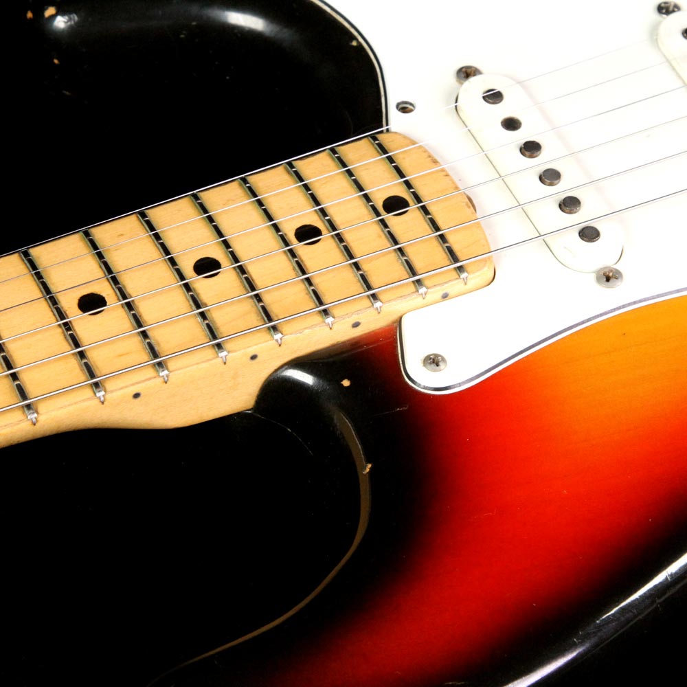 Used 1973 Fender Stratocaster Electric Guitar 3 Color Sunburst — 7