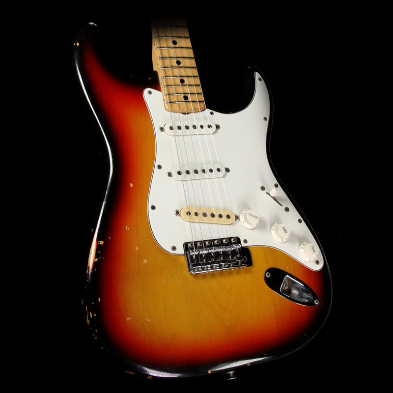 Used 1973 Fender Stratocaster Electric Guitar 3 Color Sunburst — 1