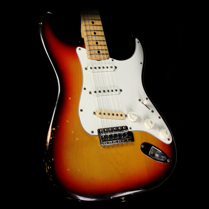 Used 1973 Fender Stratocaster Electric Guitar 3 Color Sunburst