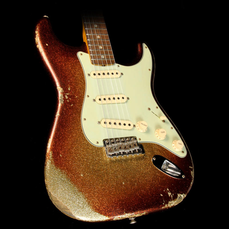 Fender Custom Shop 1965 Stratocaster 3-Tone Burst Sparkle Heavy Relic Flash Coat — 1