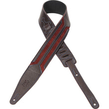 Levy's MGS317HWK Garment Leather Guitar Strap Brown