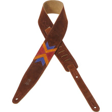 Levy's MS317LWS Suede Leather Guitar Strap Brown
