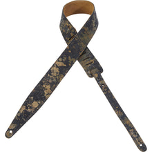 Levy's MSGL217 Veg-Tan Leather Guitar Strap Navy