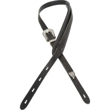 Levy's PM23W Veg-Tan Leather Guitar Strap Black