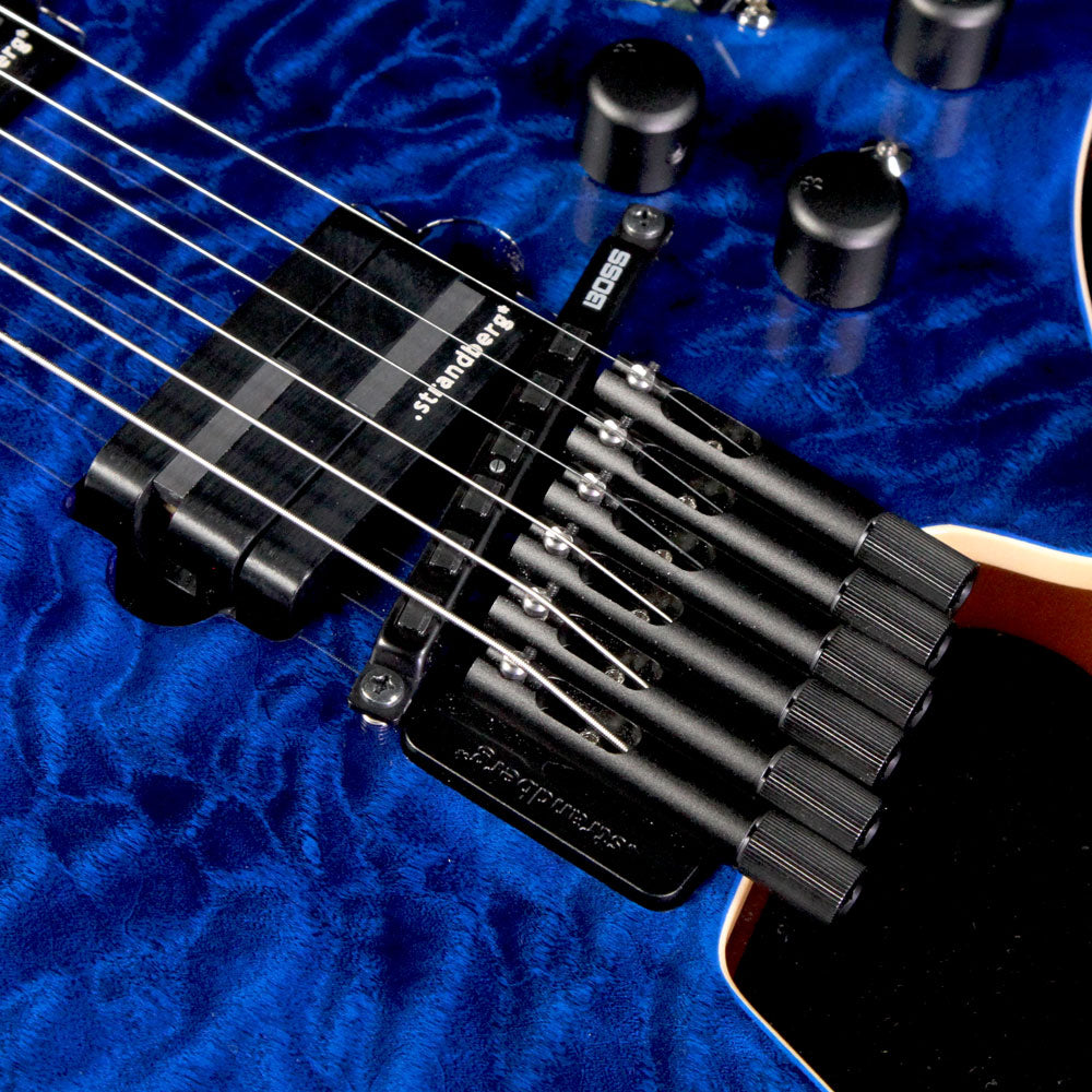 Used 2017 Boss / Strandberg V-BDN Boden Electric V-Guitar Blue — 6
