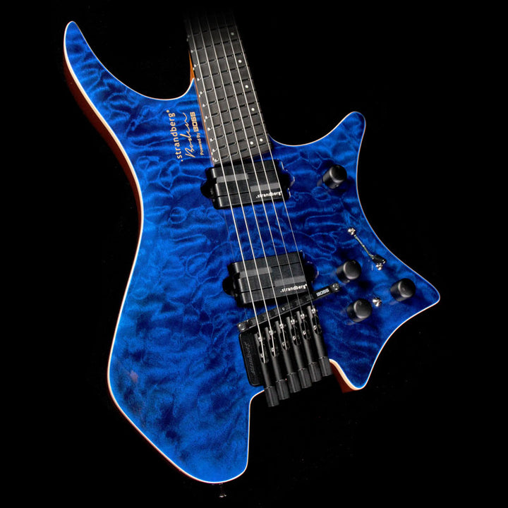Used 2017 Boss / Strandberg V-BDN Boden Electric V-Guitar Blue