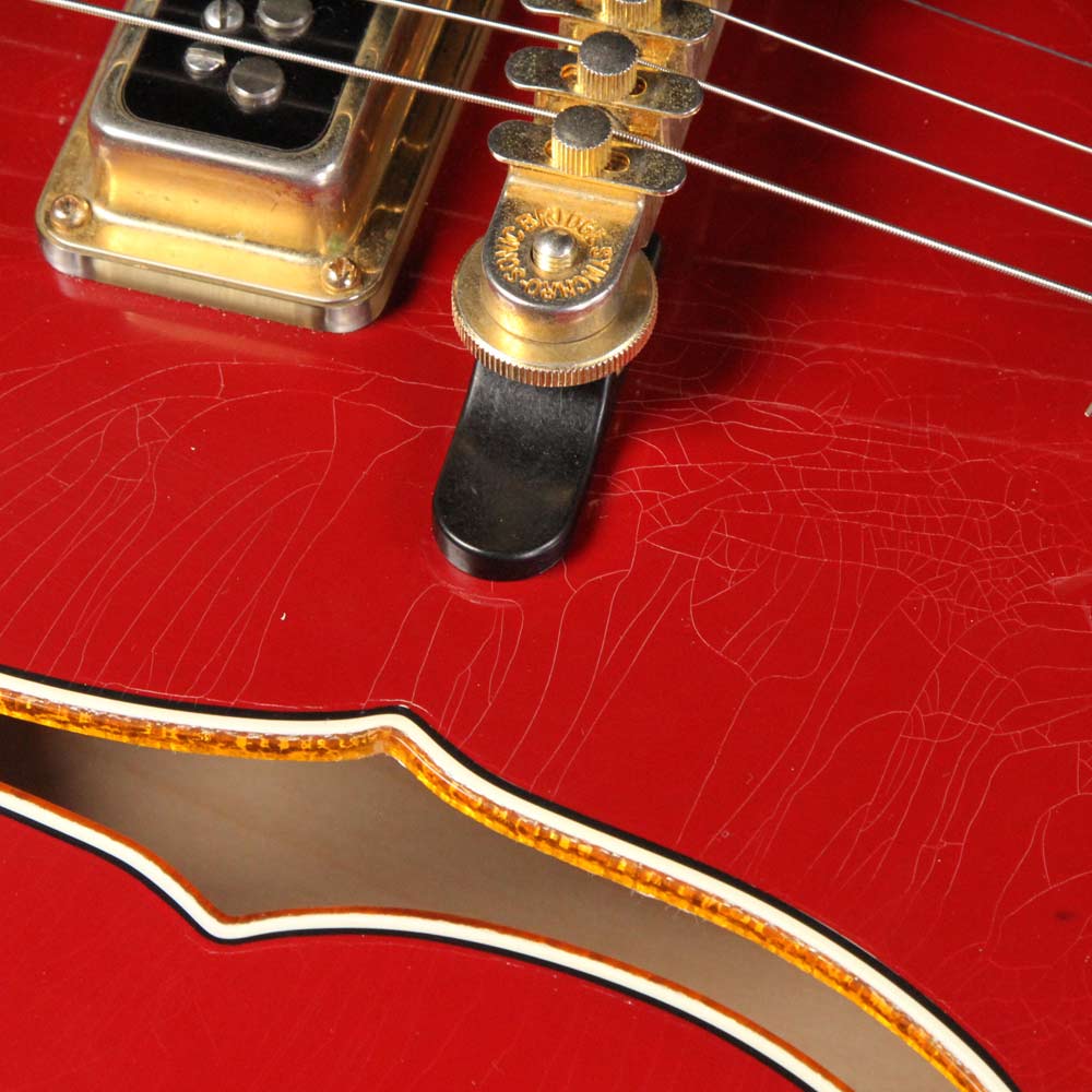Used Gretsch Custom Shop G6136CST Falcon Relic Electric Guitar Firebird Red — 5