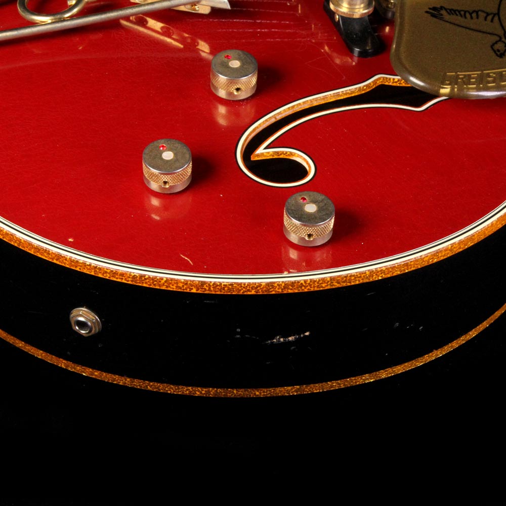 Used Gretsch Custom Shop G6136CST Falcon Relic Electric Guitar Firebird Red — 7