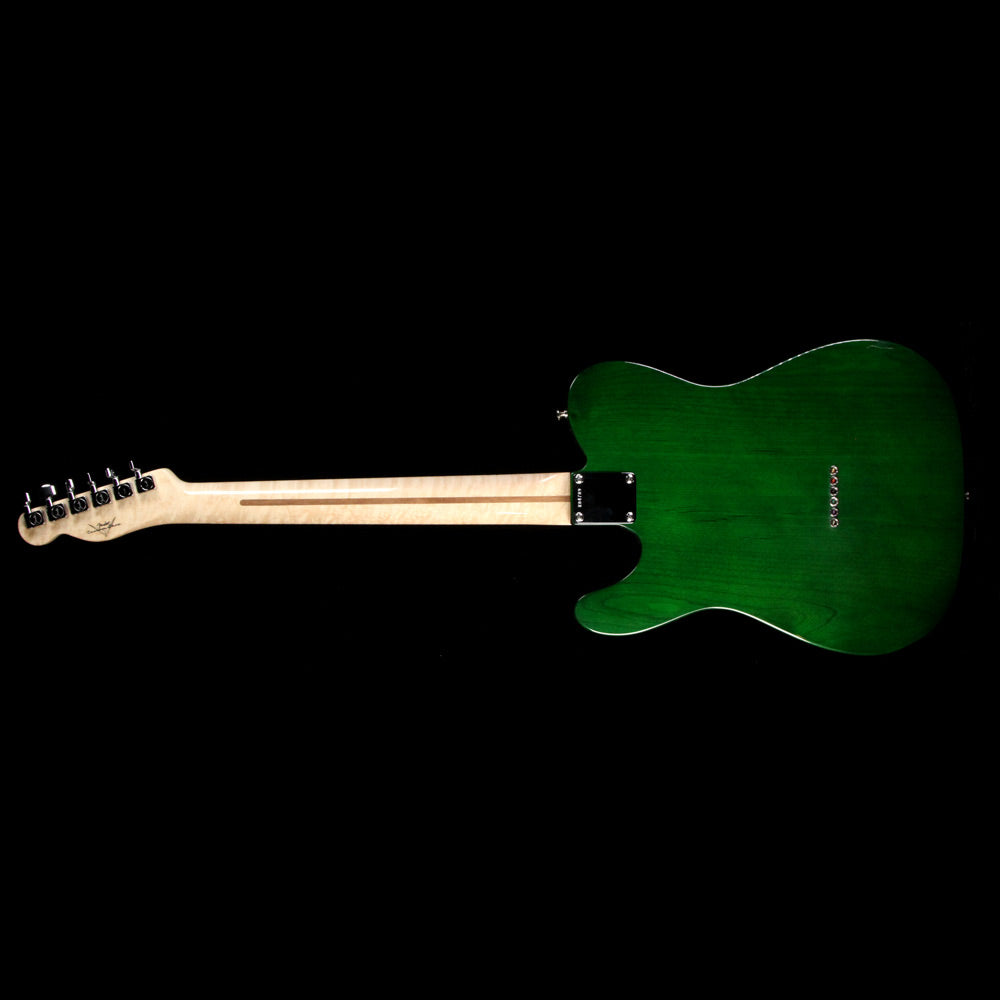 Used Fender Custom Shop Custom Deluxe Telecaster Emerald Green Transparent — 3