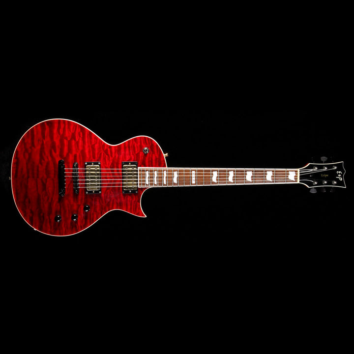 Used 2006 ESP Eclipse II Electric Guitar Transparent Red