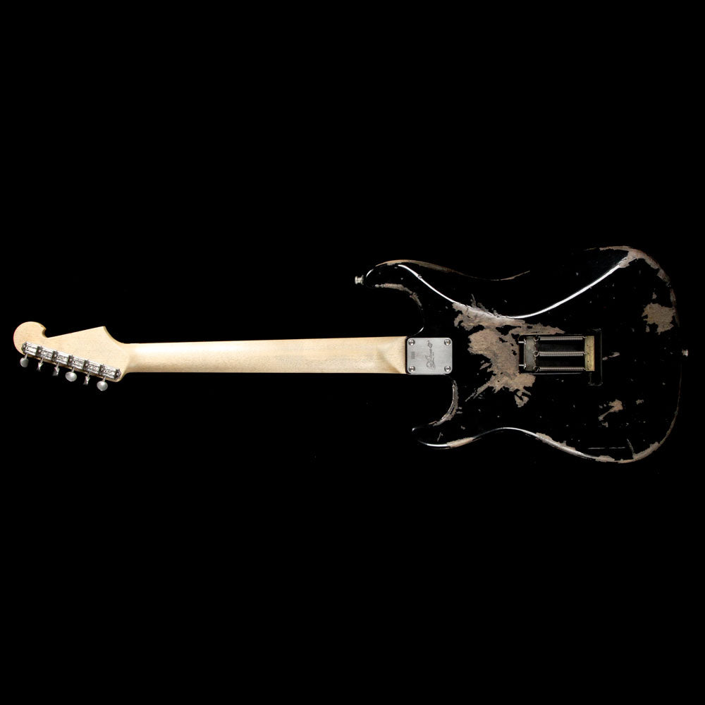 Luxxtone Choppa S Electric Guitar Destroyed Black | The Music Zoo