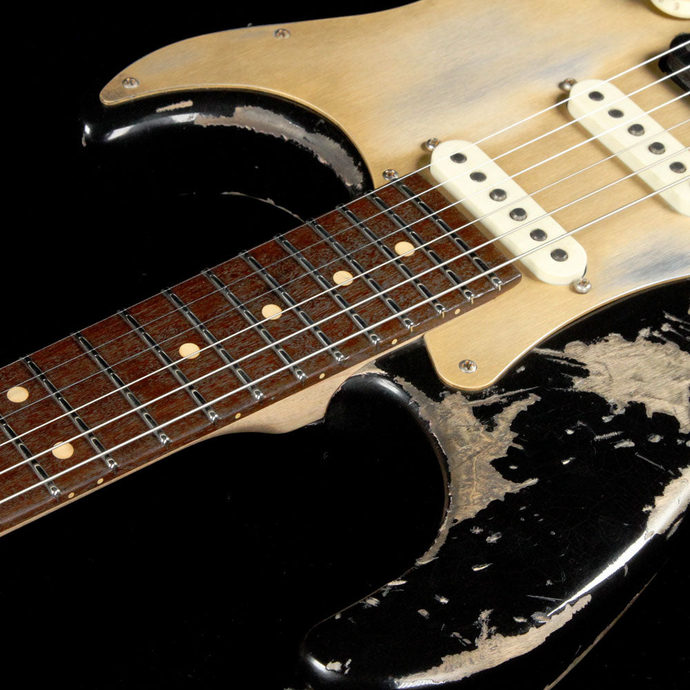 Luxxtone Choppa S Electric Guitar Destroyed Black — 7