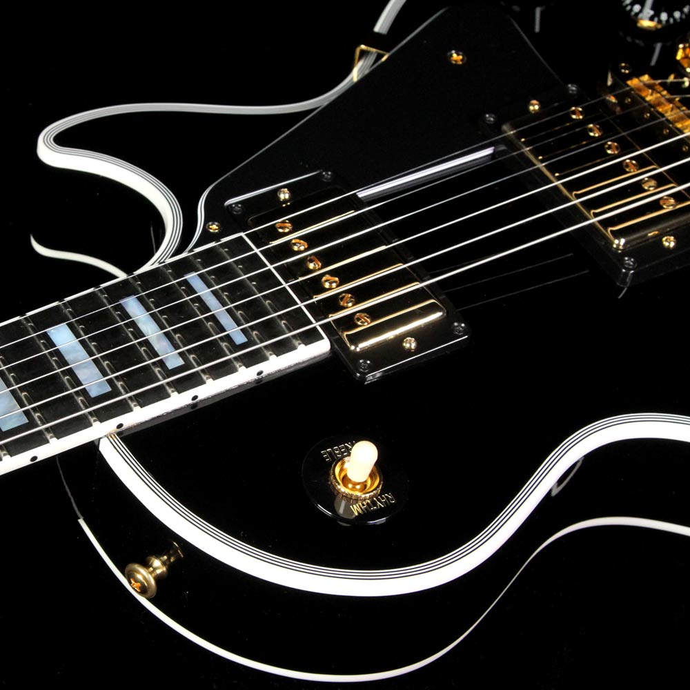 Used 2016 Gibson Custom Shop Les Paul Custom Electric Guitar Ebony — 5