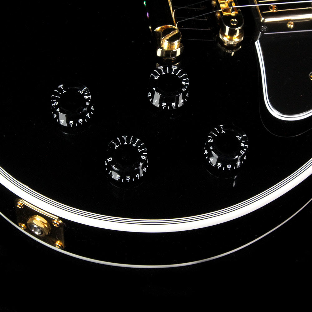 Used 2016 Gibson Custom Shop Les Paul Custom Electric Guitar Ebony — 6