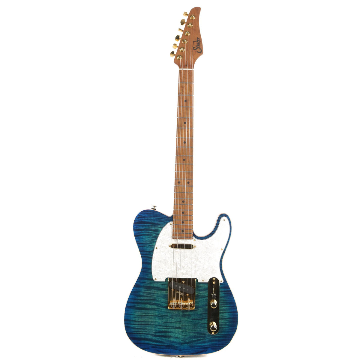 Suhr Classic T Deluxe Limited Edition Aqua Blue Burst — 2