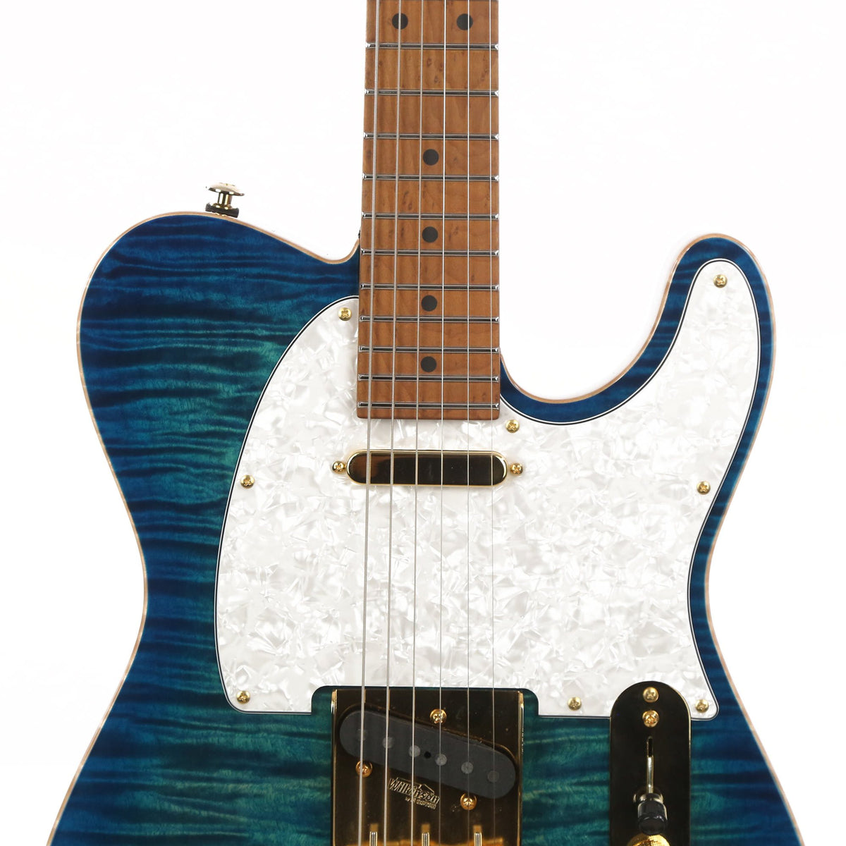 Suhr Classic T Deluxe Limited Edition Aqua Blue Burst — 7