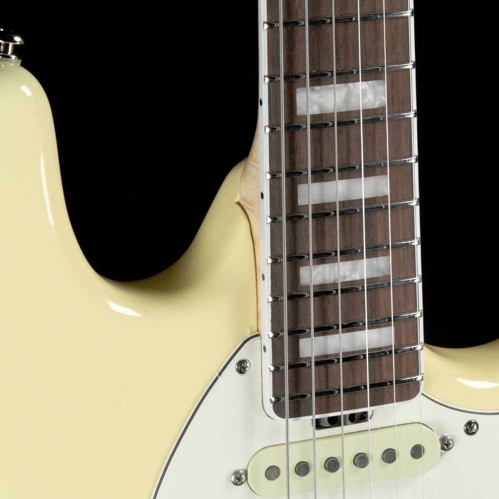 Ernie Ball Music Man Cutlass SSS BFR Cornsilk White — 7