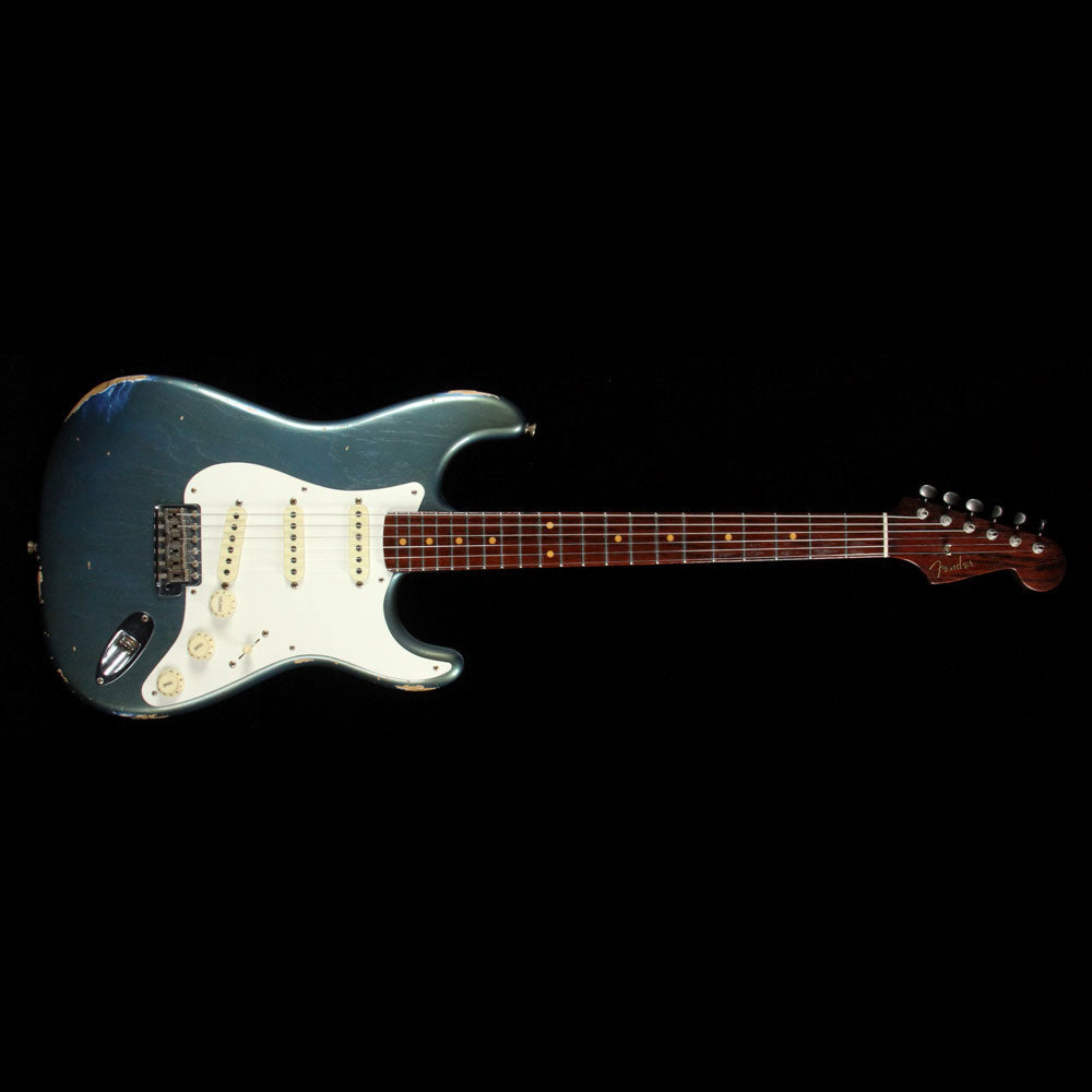 Used 2017 Fender Custom Dual Mag Stratocaster Relic Electric Guitar Aged LP Blue — 2