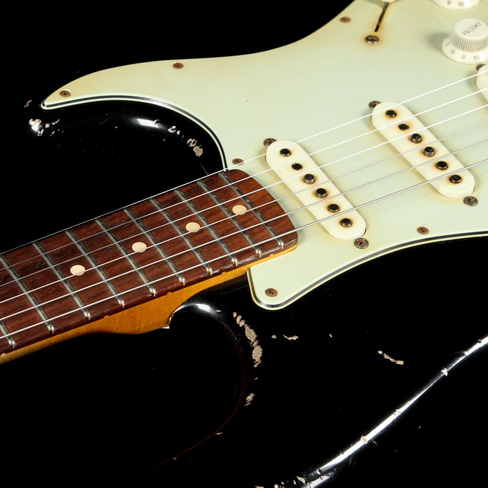Fender Custom Shop John Cruz Masterbuilt 1960 Stratocaster Heavy Relic Electric Guitar Black over Fire Mist Gold — 6